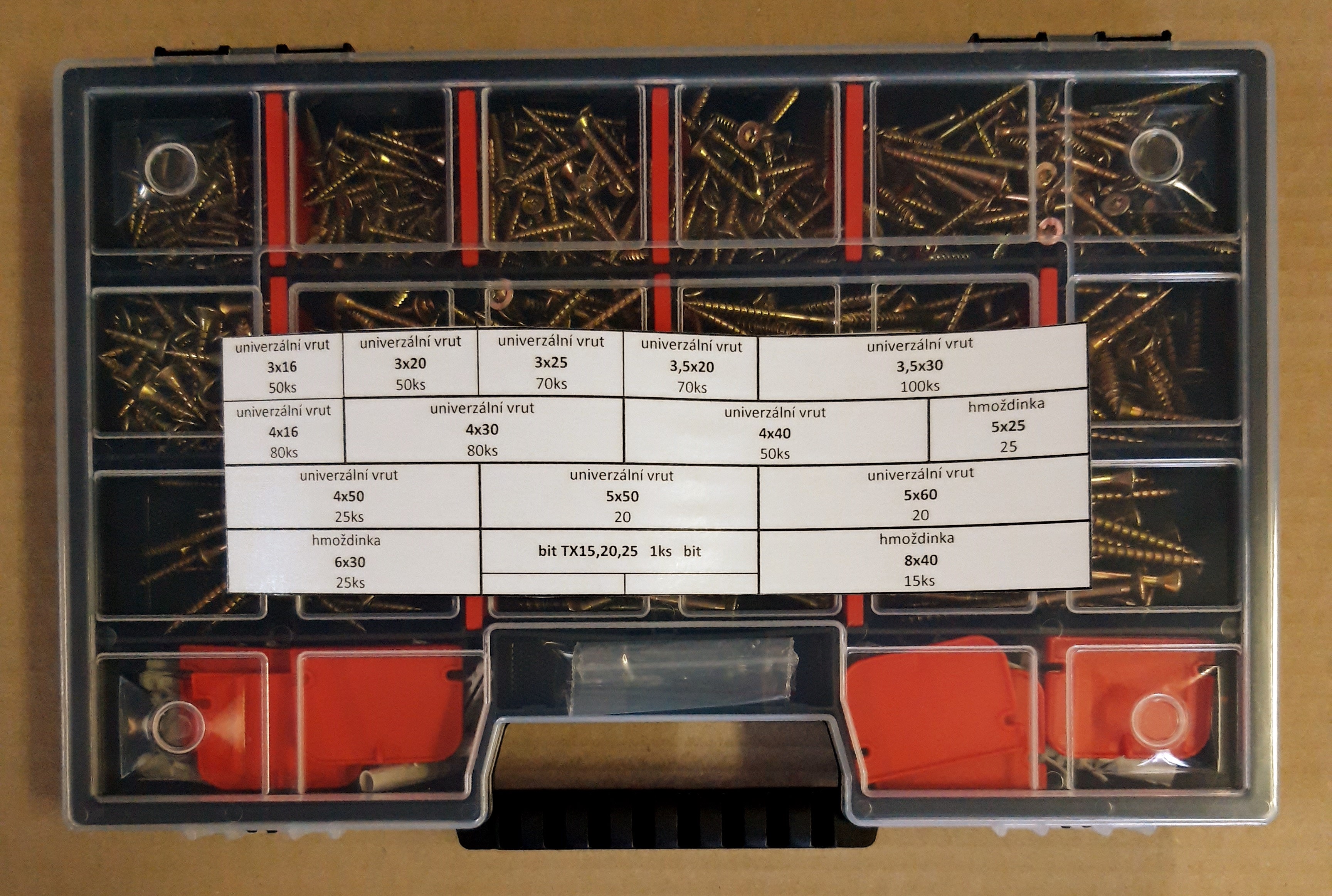 Bedýnka č. 2a TORX zinek žlutý (683ks)
